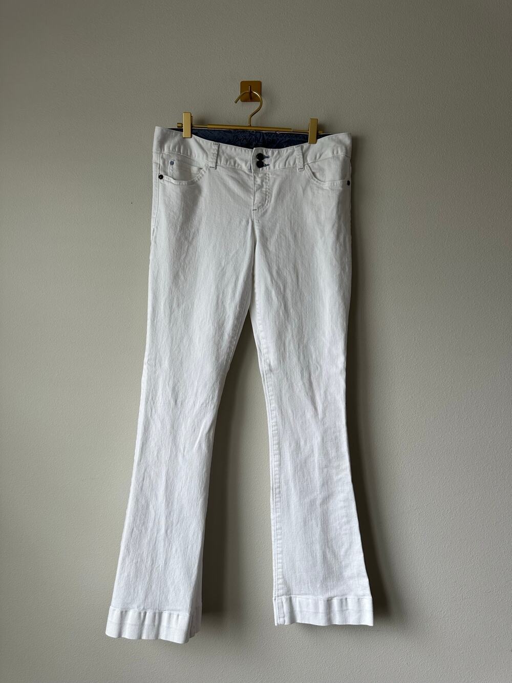 Vintage Y2k Women’s Tommy Hilfiger White Low Rise Flare  Denim Jeans Size 10